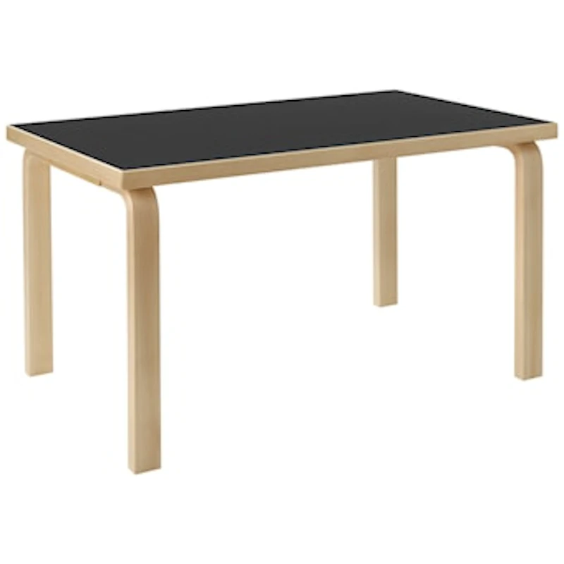 Aalto 80B Barnbord Rektangulär 60x100 cm, Svart Linoleum