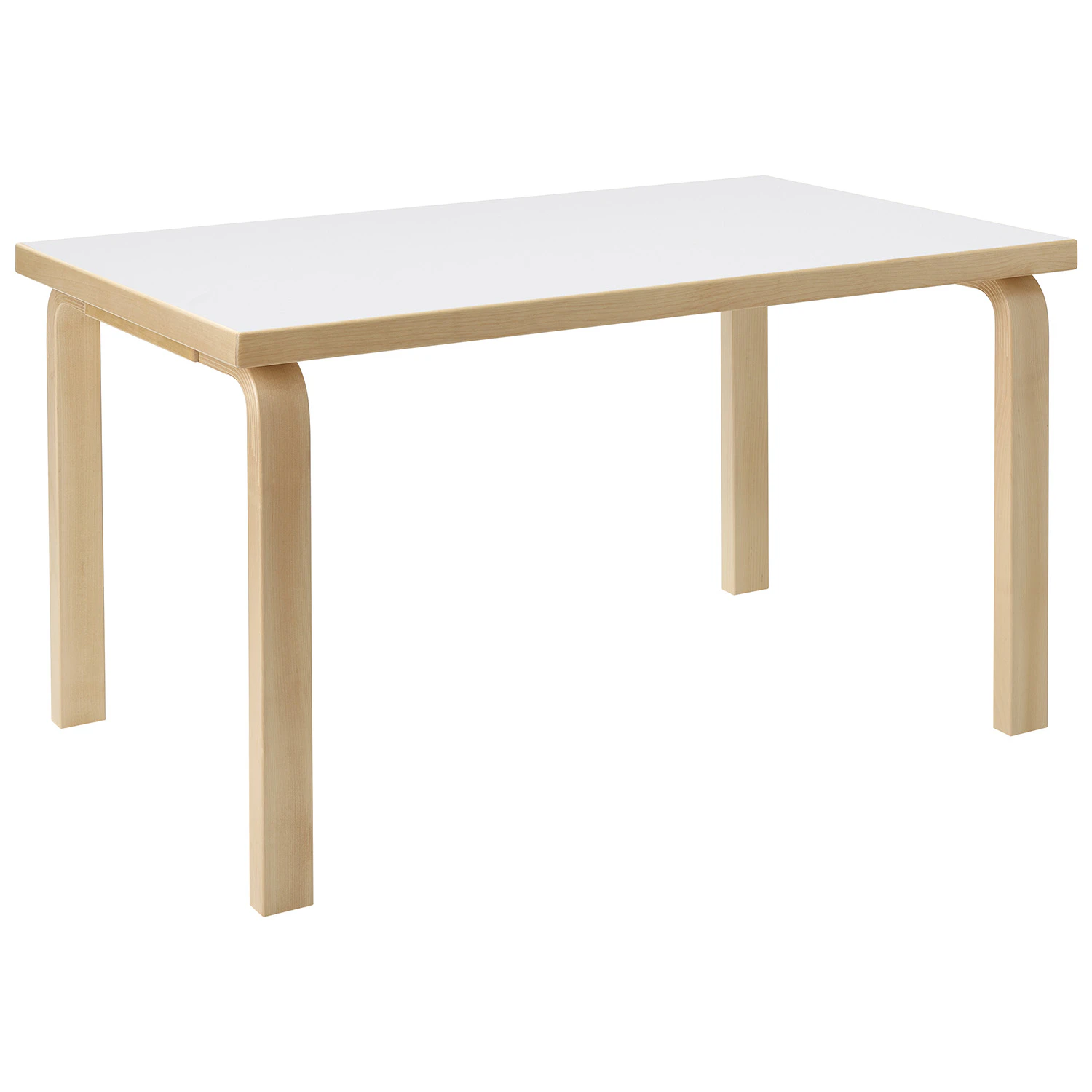 artek aalto 80b bord rektangulär 60x100 cm - laminat vit