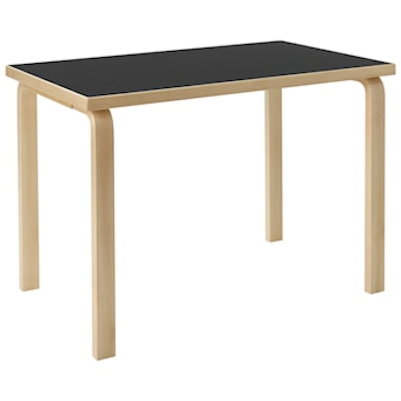 Aalto 80B Bord Rektangulär 60x100 cm, Svart Linoleum