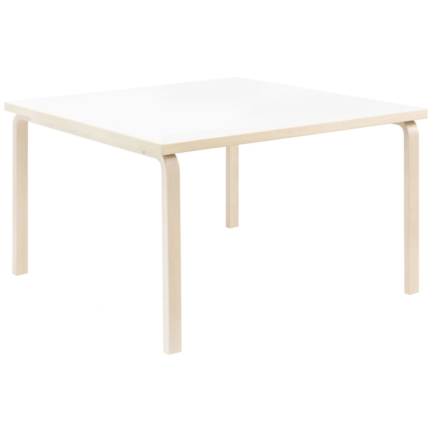 artek aalto 84 bord kvadratisk 120x120 cm - laminat vit