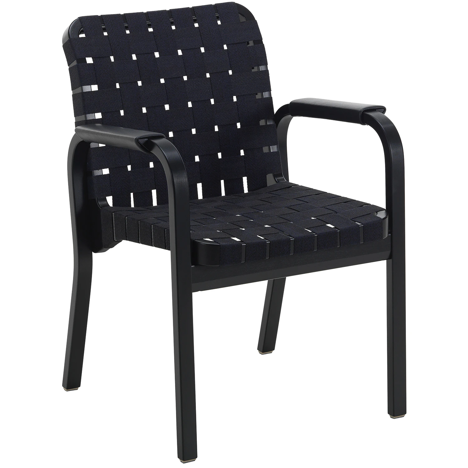 Artek Armchair 45 Karmstol Svartlackad / tt V&auml;vband - Stolar Bj&ouml;rk Bl&aring;