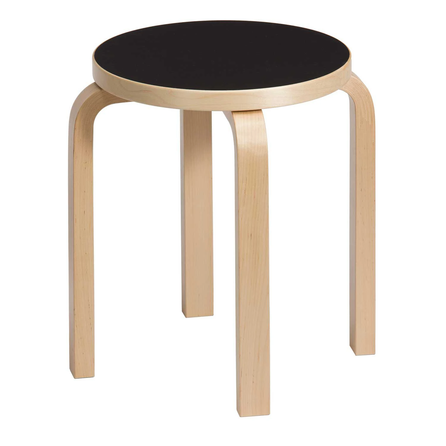 Artek E60 Pall / Svart Linoleum - Pallar Björk