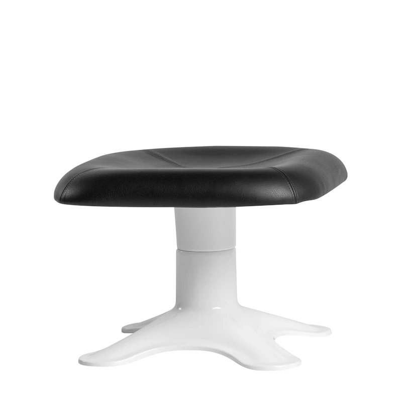 Karuselli Ottoman Fotpall, Svart/Vit