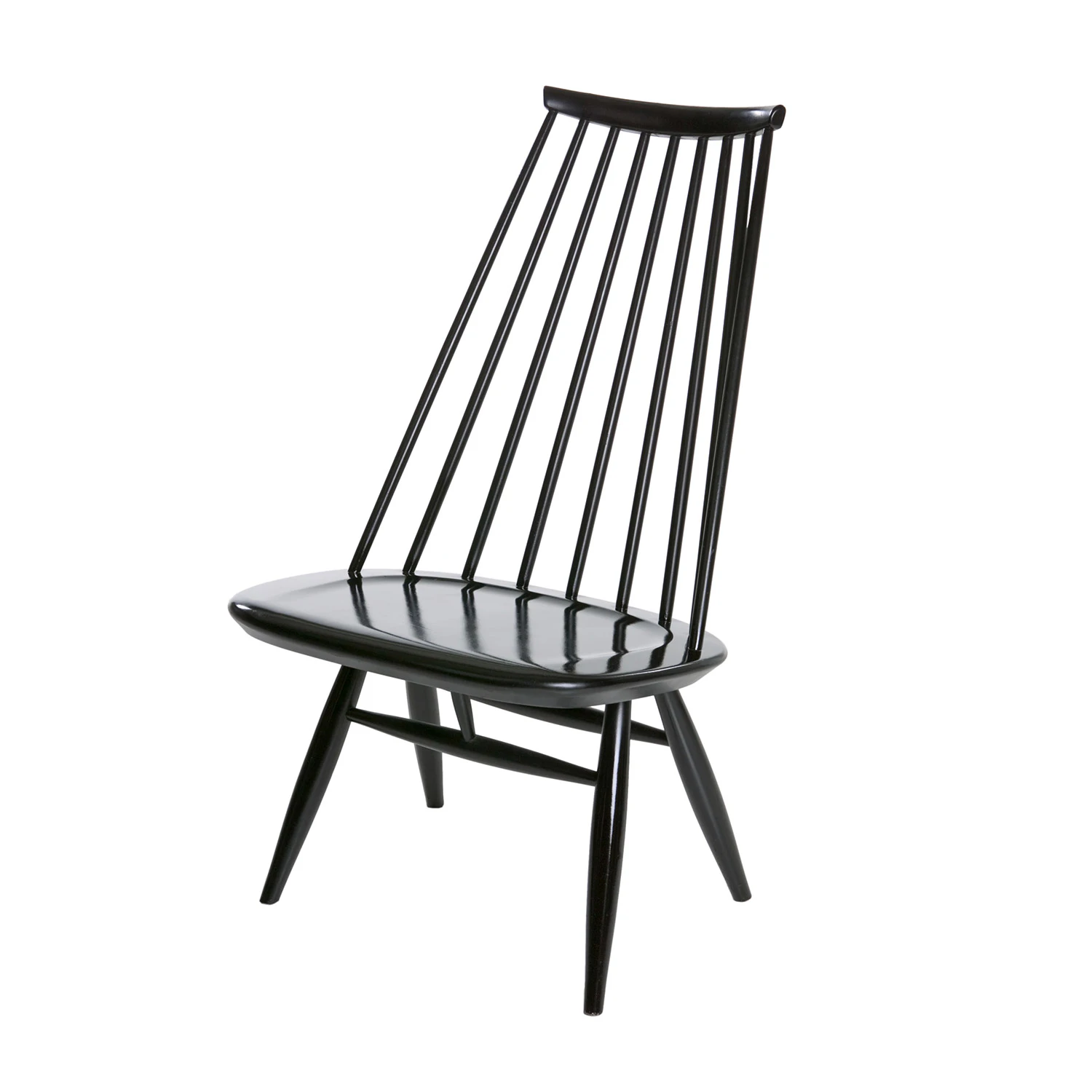 artek mademoiselle loungestol - björk svart