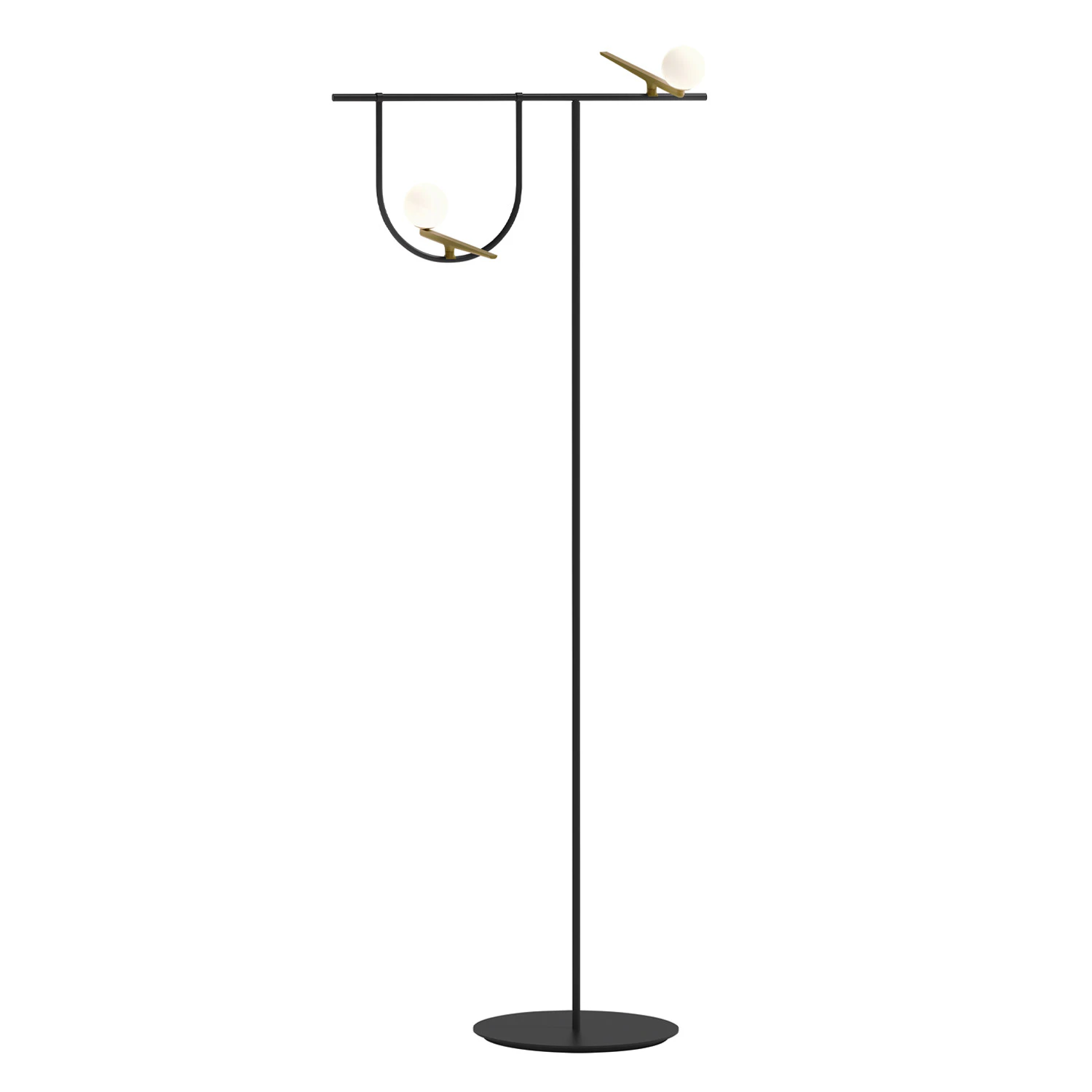 Artemide Yanzi Golvlampa / M&auml;ssing - Golvlampor Metall Svart
