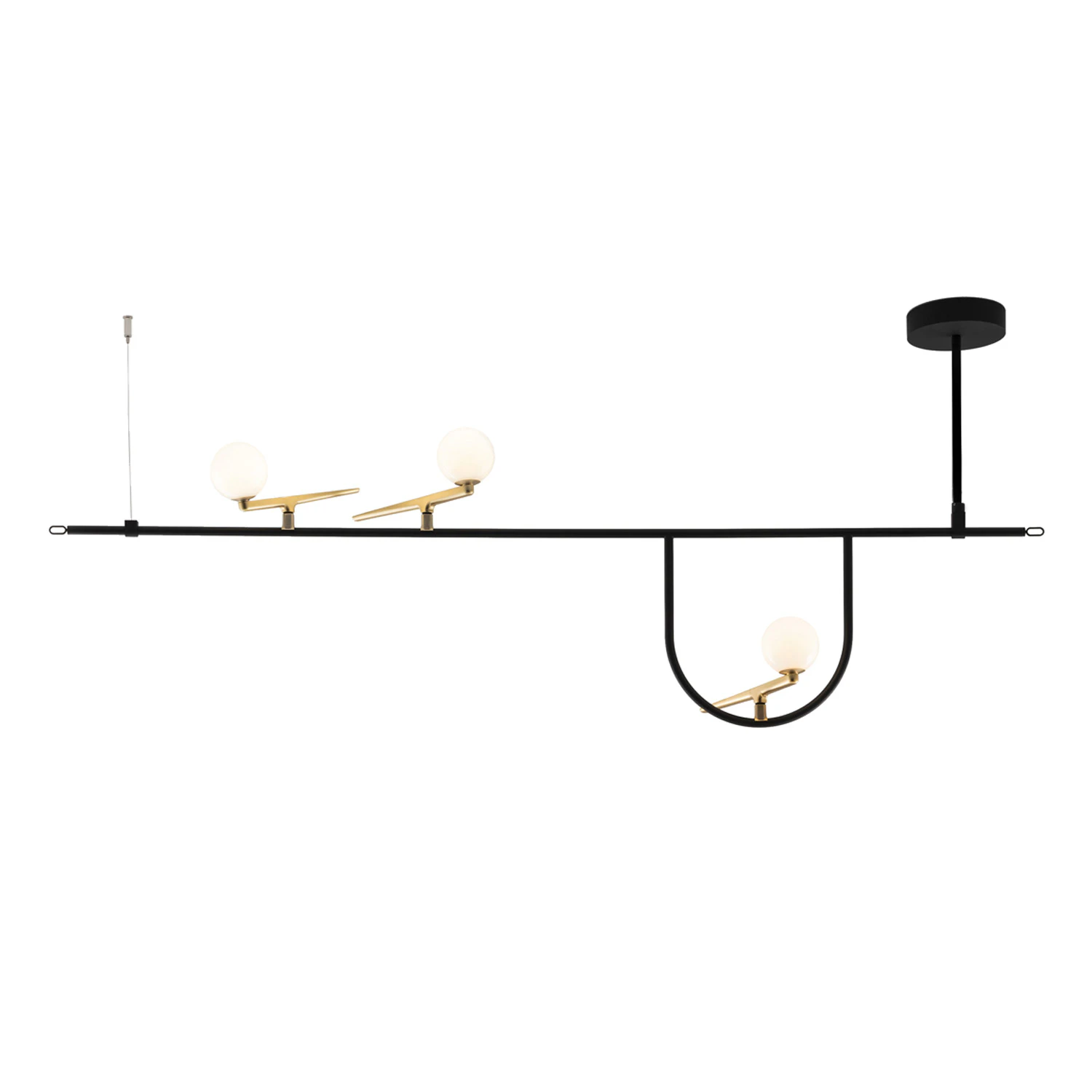 Artemide Yanzi Sc1 Pendel / Mässing - Pendellampor Metall Svart