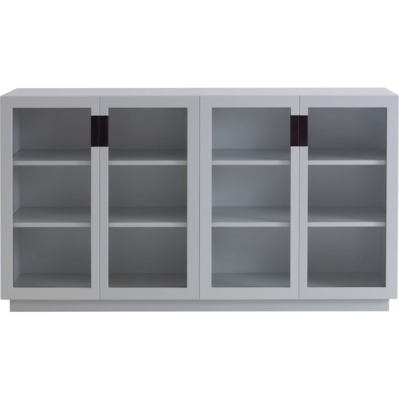 Frame 160 Medium Vitrinskåp Med Glasdörrar, Ljusgrå / Svart