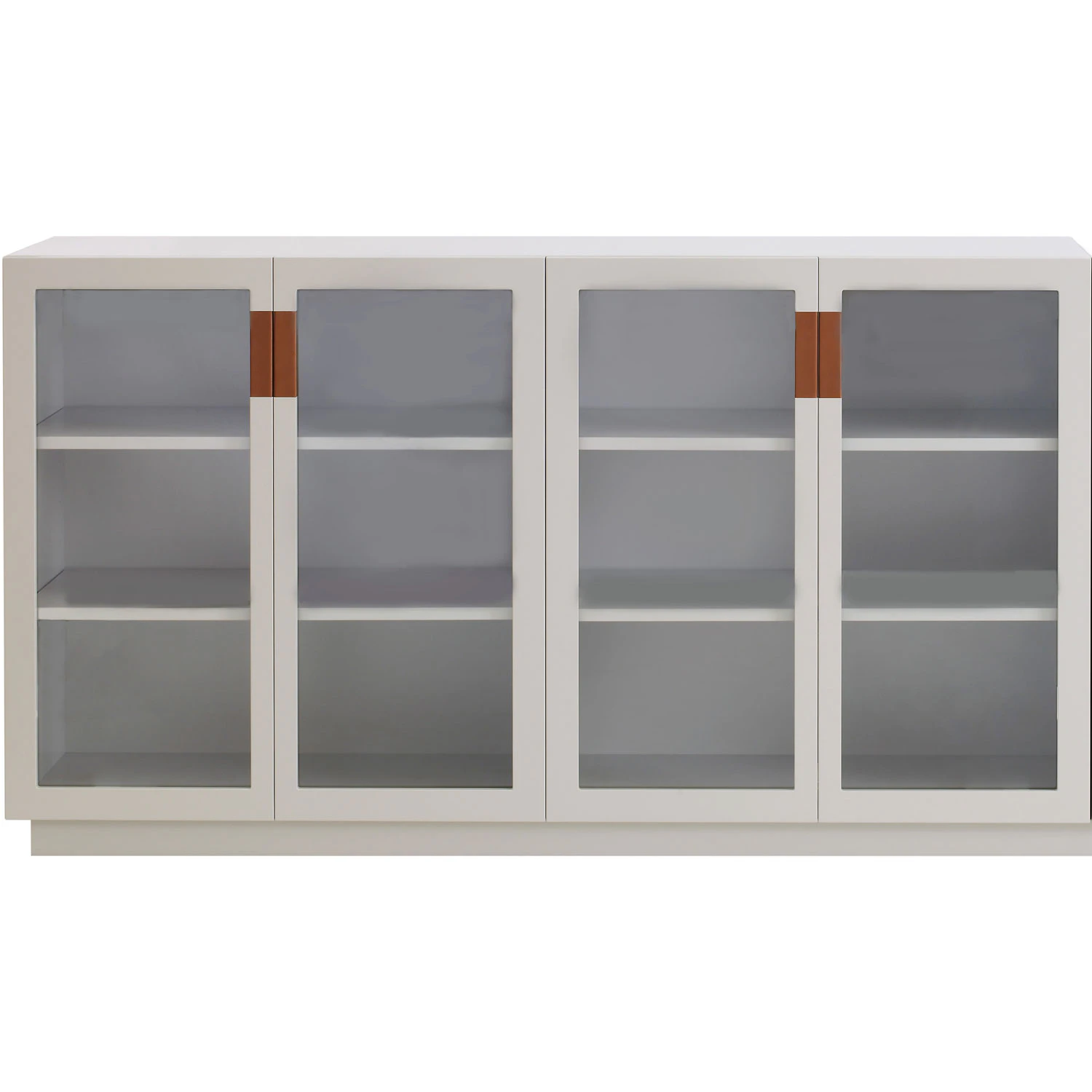 Asplund Frame 160 Medium Vitrinsk&aring;p Med Glasd&ouml;rrar Dark Sand / - Sk&aring;p & vitrinsk&aring;p L&auml;der Konjak