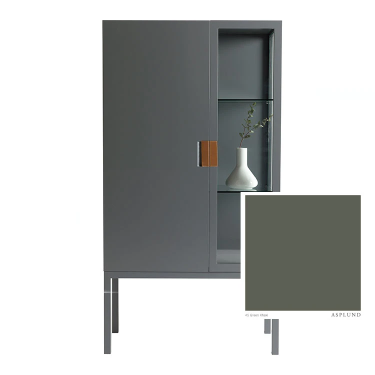 Asplund Frame Semi Sk&aring;p Green Khaki / - Sk&aring;p & vitrinsk&aring;p L&auml;der Konjak