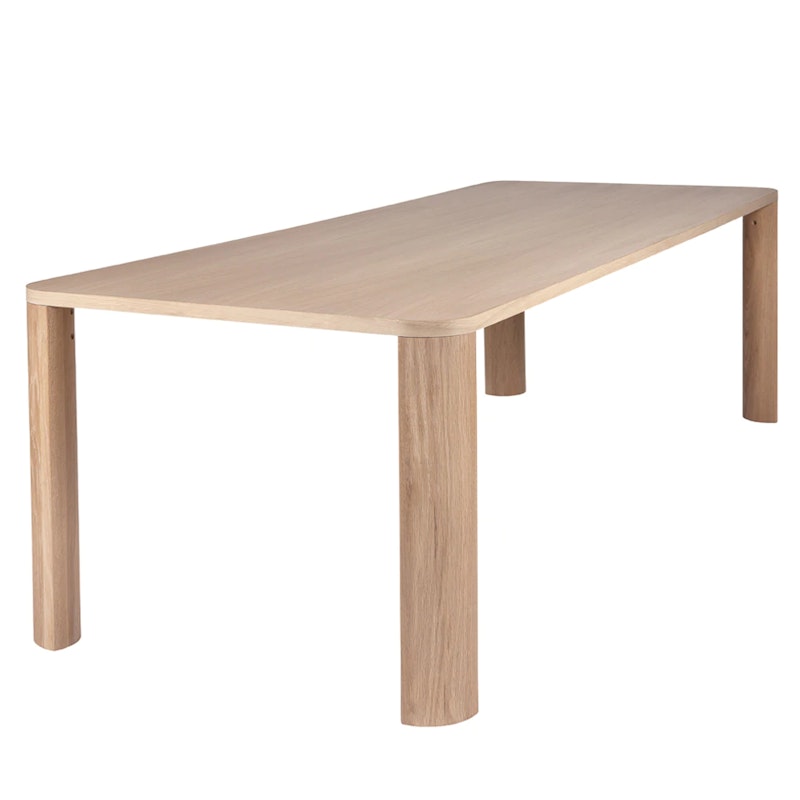 Moci Bord 95x240 cm, Vitbetsad Ek