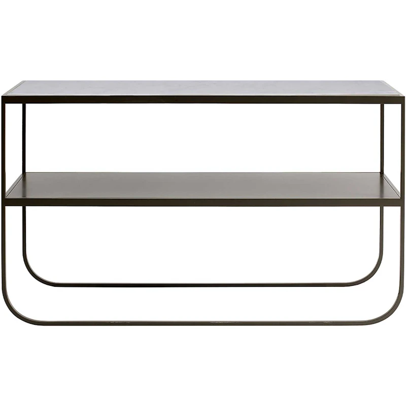 Tati Console 120 Sidobord, Char Grey / Carraramarmor