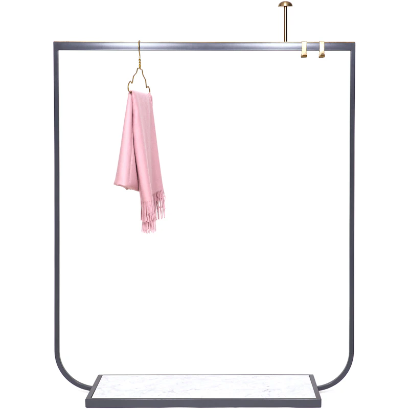 Tati Klädhängare 130 cm, Storm Grey / Carraramarmor