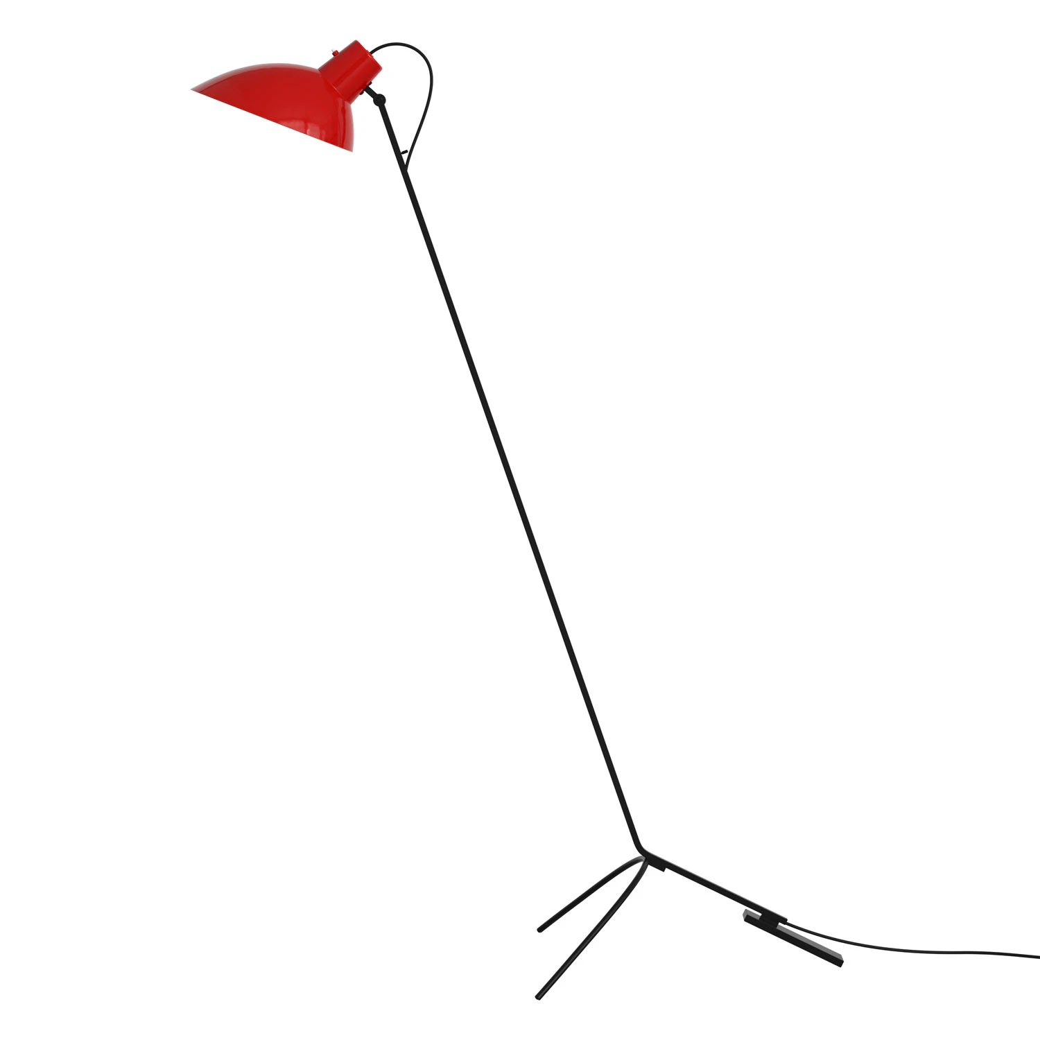 Astep Vv Cinquanta Golvlampa Svart / - Golvlampor St&aring;l R&ouml;d