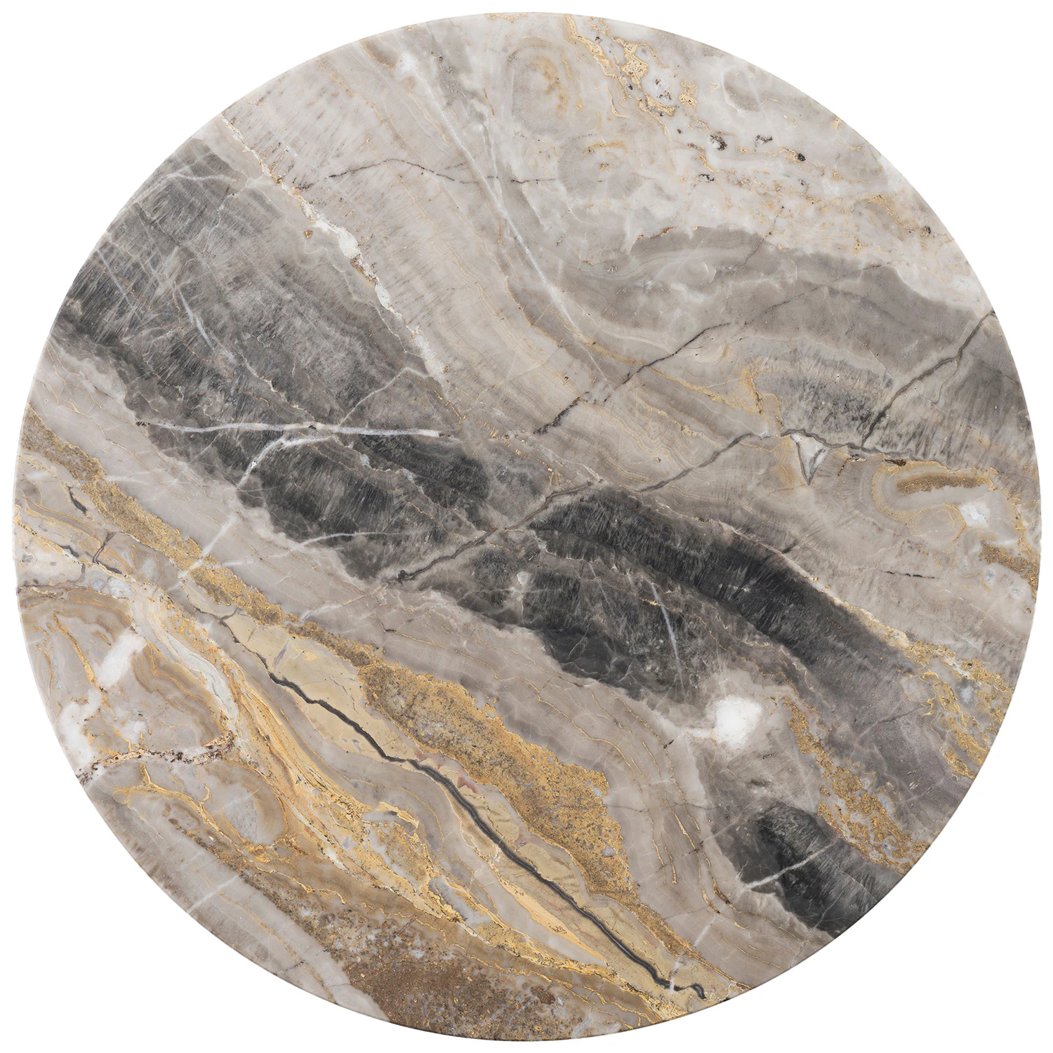 Audo Copenhagen Androgyne Bordsskiva &Oslash;42 Cm - - Sidobord & Avlastningsbord Marmor Grey Galaxy