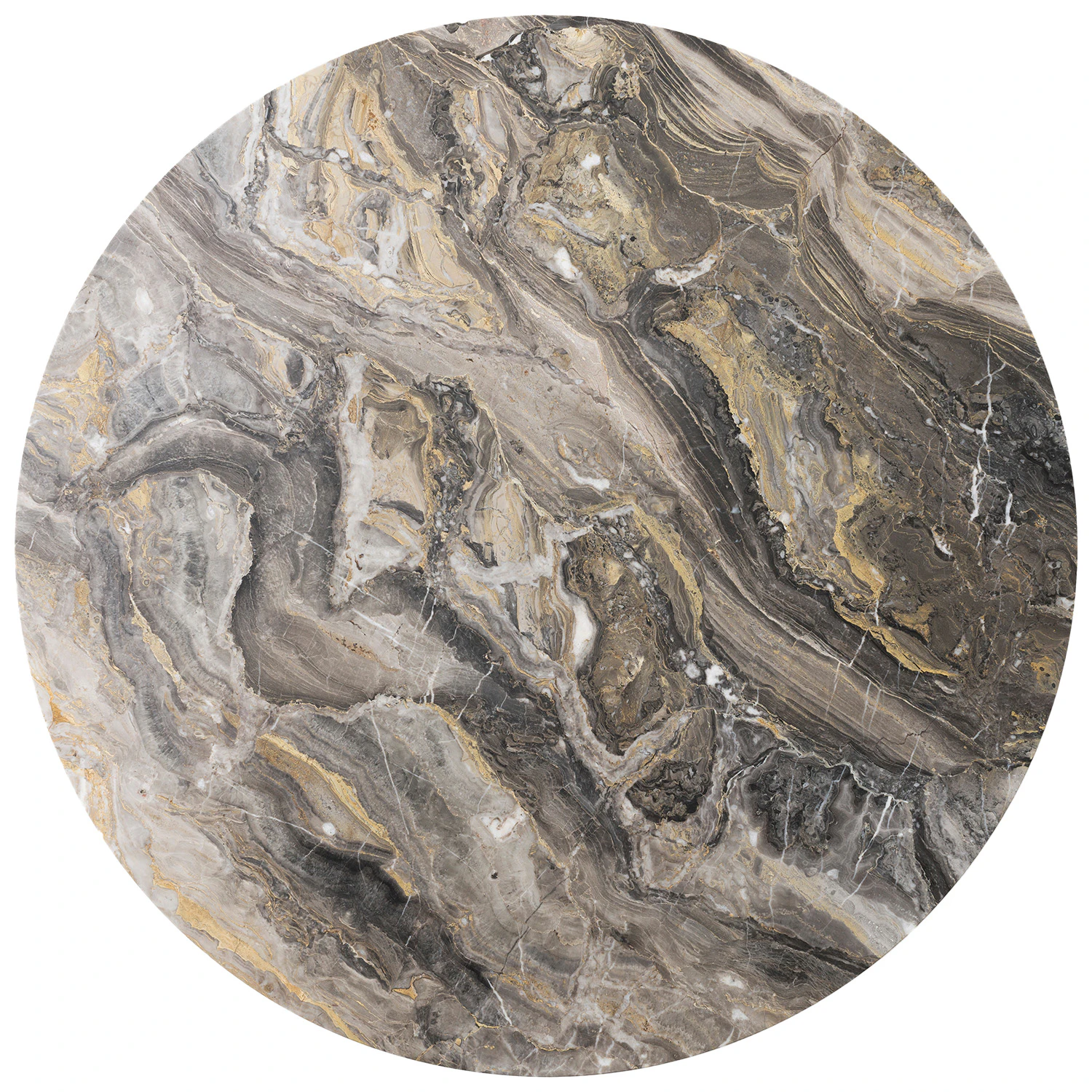 Audo Copenhagen Androgyne Bordsskiva &Oslash;65 Cm - Sidobord & Avlastningsbord Marmor Grey Galaxy