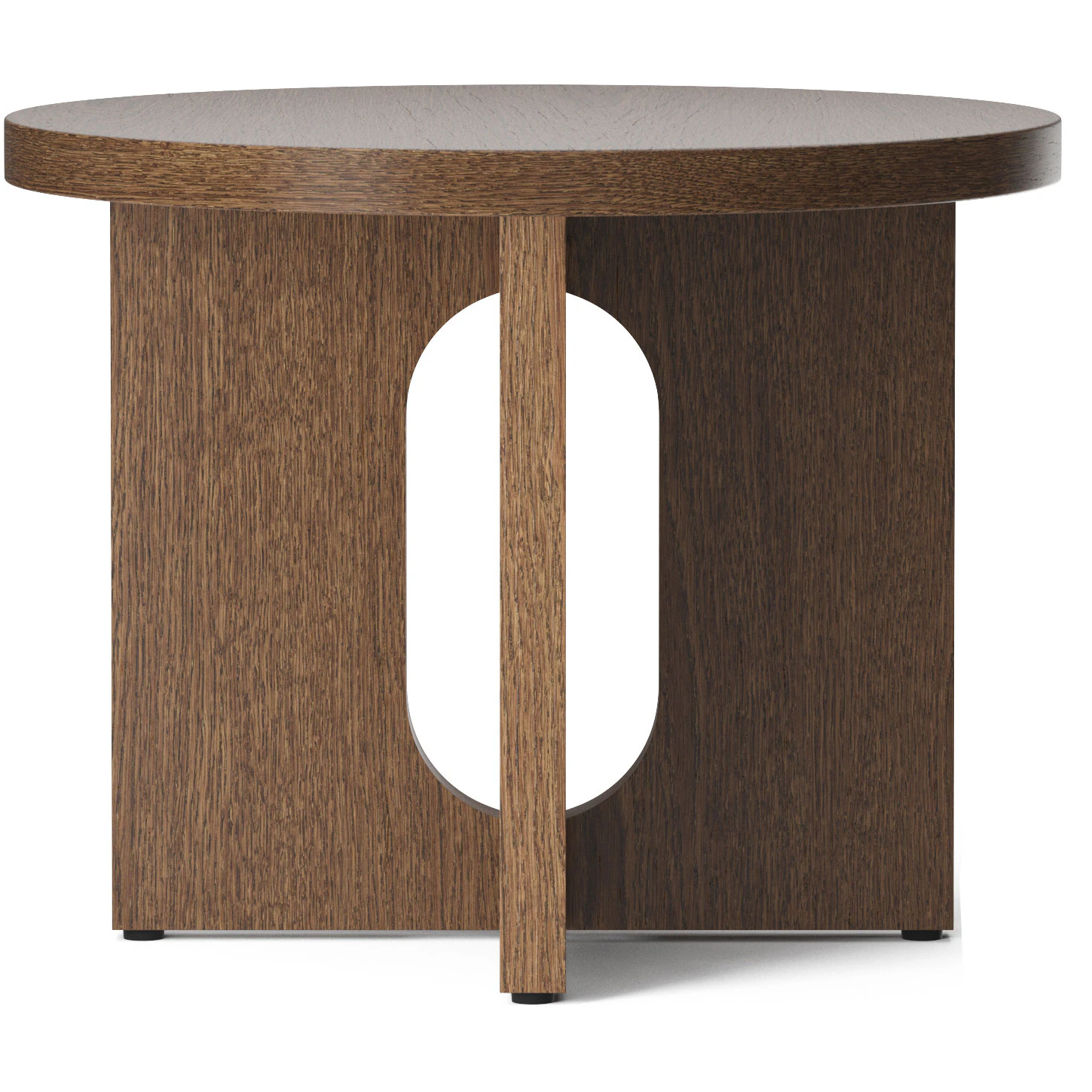 Audo Copenhagen Androgyne Sidobord &Oslash;50 Cm / - Sidobord & Avlastningsbord Ekfan&eacute;r M&ouml;rkbetsad Ek