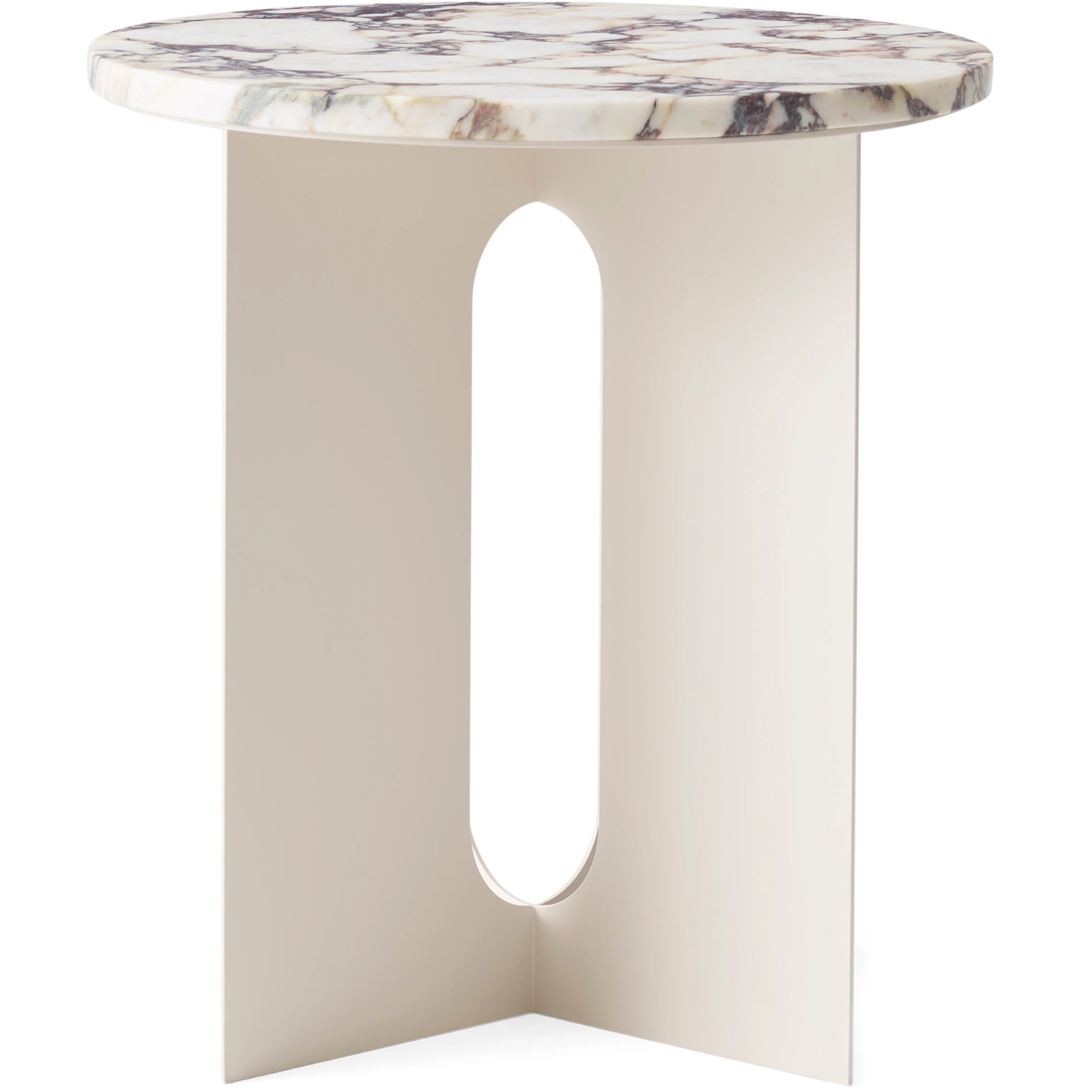 Audo Copenhagen Androgyne Sidobord Ivory / - Sidobord & Avlastningsbord Marmor Viola