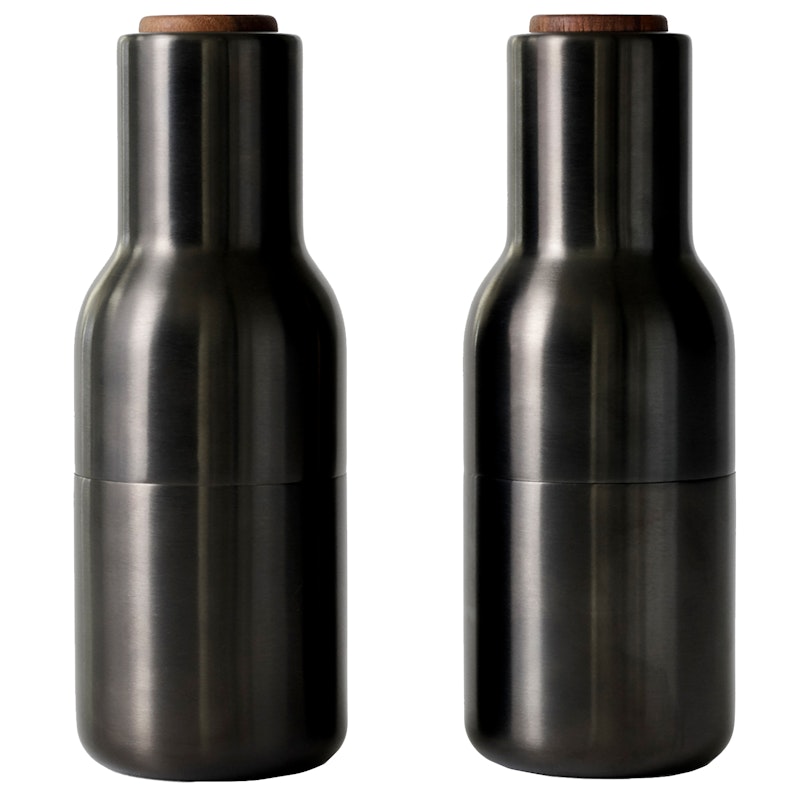 Bottle Grinder Kryddkvarn 2-pack, Bronserad Mässing / Valnöt