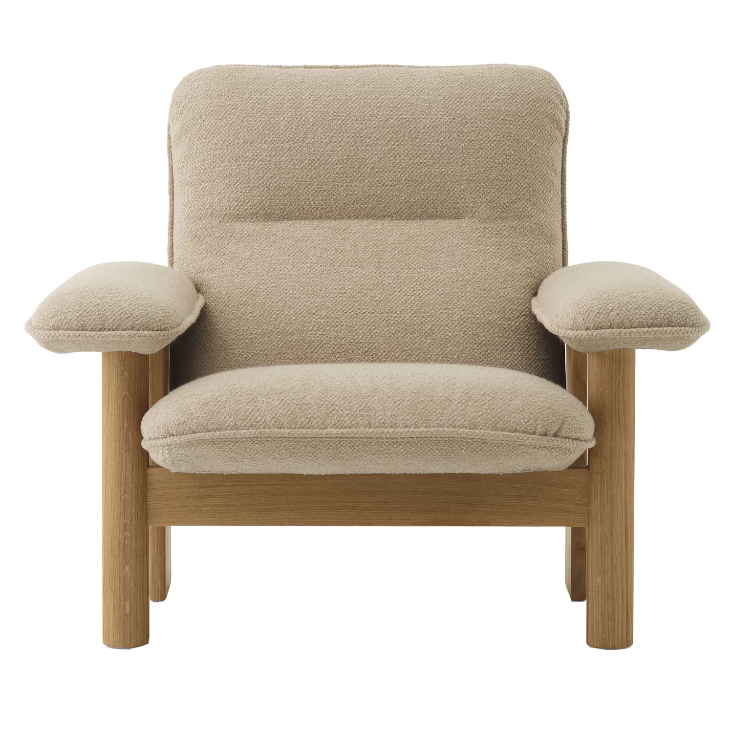 audo copenhagen brasilia fåtölj naturlig ek - bouclé bouclé 02 beige
