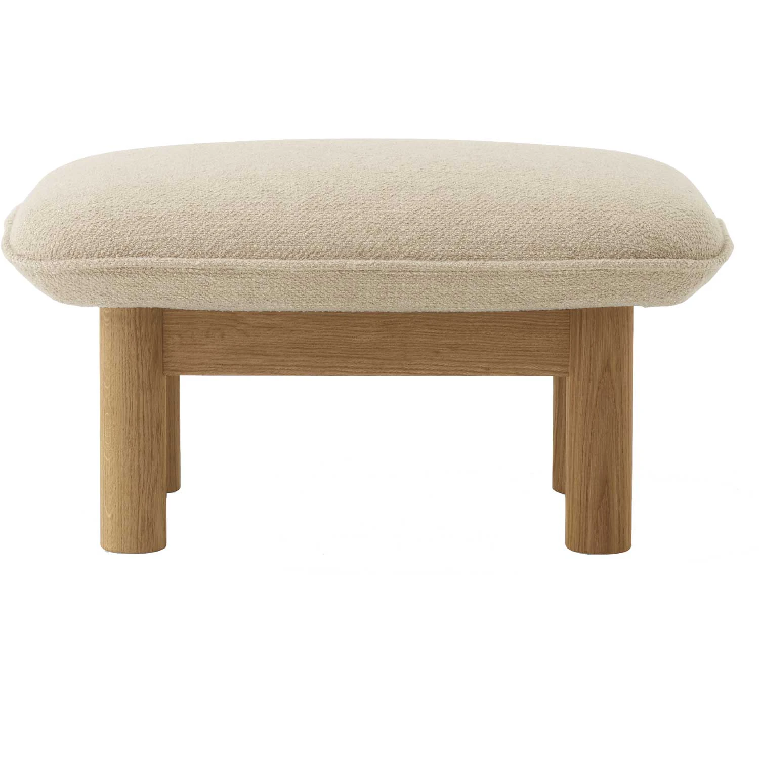 audo copenhagen brasilia ottoman naturlig ek - fotpallar bouclé bouclé 02 beige