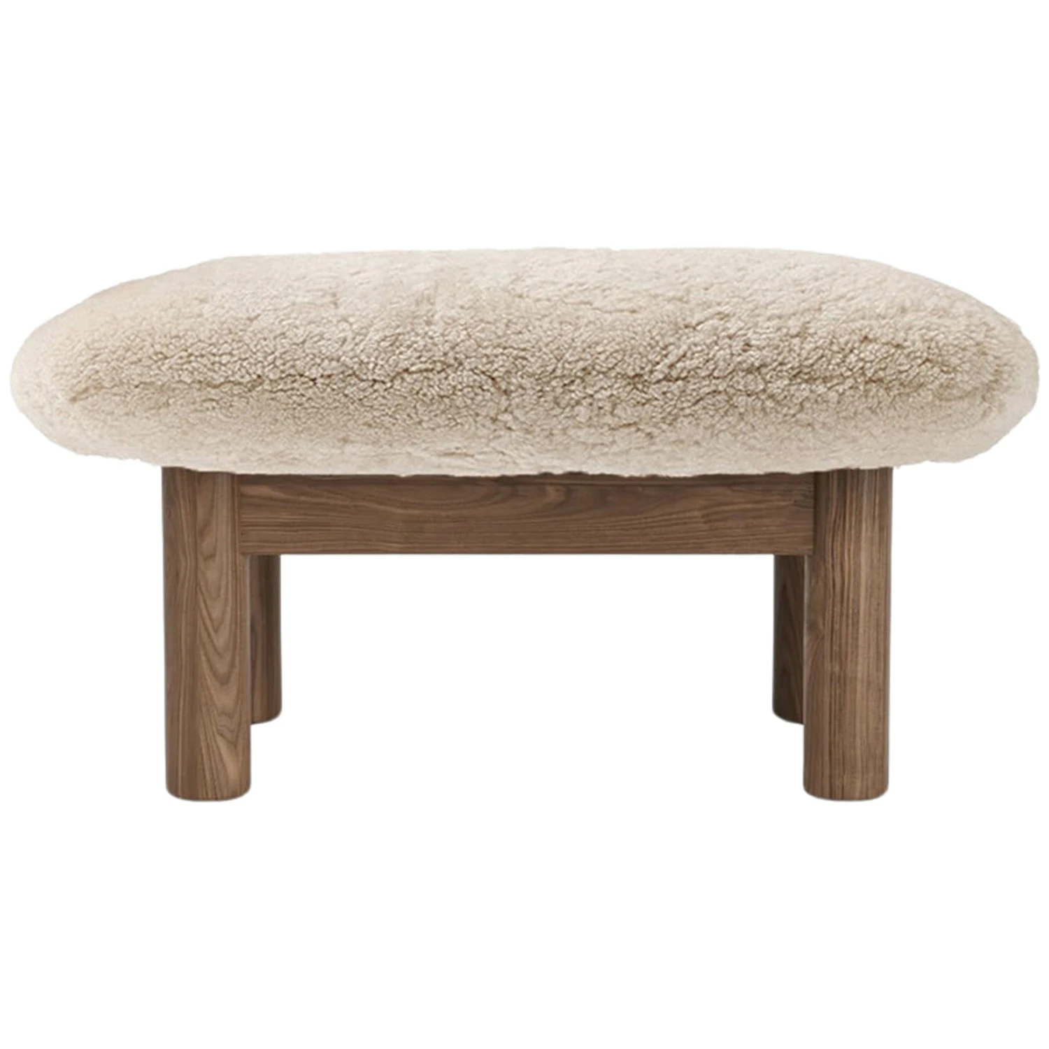 Audo Copenhagen Brasilia Ottoman Valn&ouml;t - Fotpallar F&aring;rskinn Sheepskin Nature