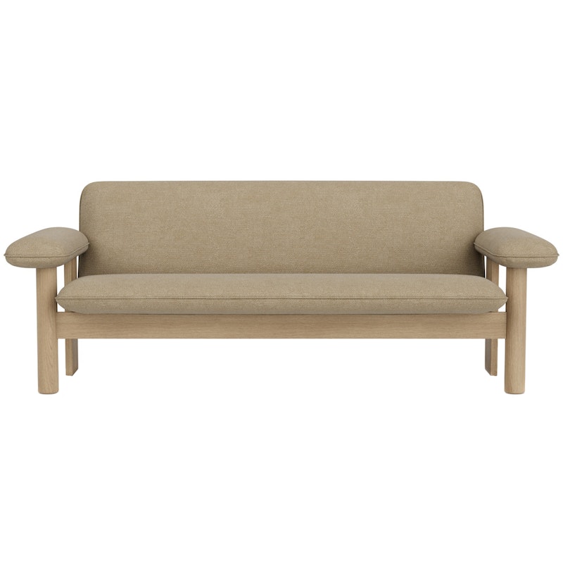 Brasilia 2-Sitssoffa, Ek / Bouclé 02 Beige