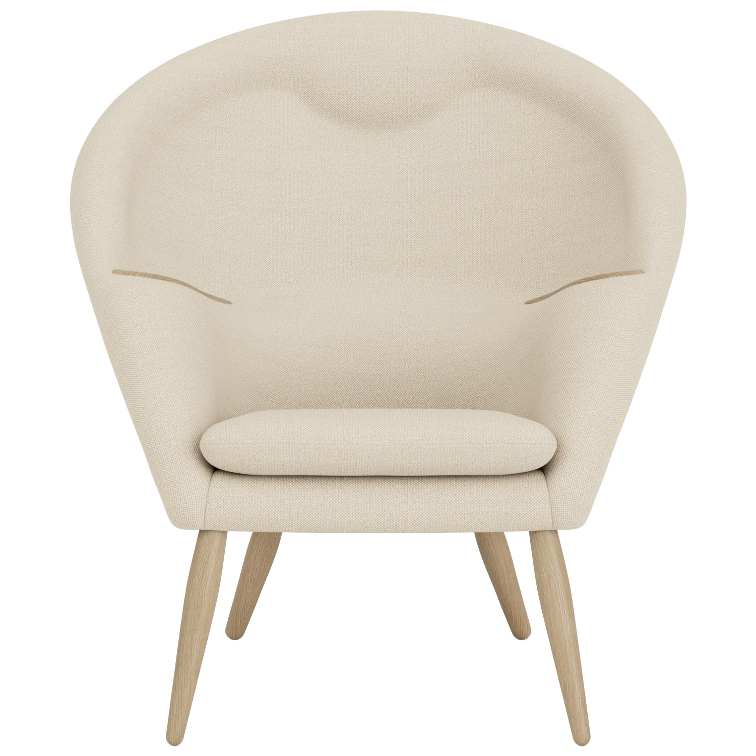 Audo Copenhagen Oda F&aring;t&ouml;lj Naturlig Ek / Hallingdal 0200 - Nyull Beige