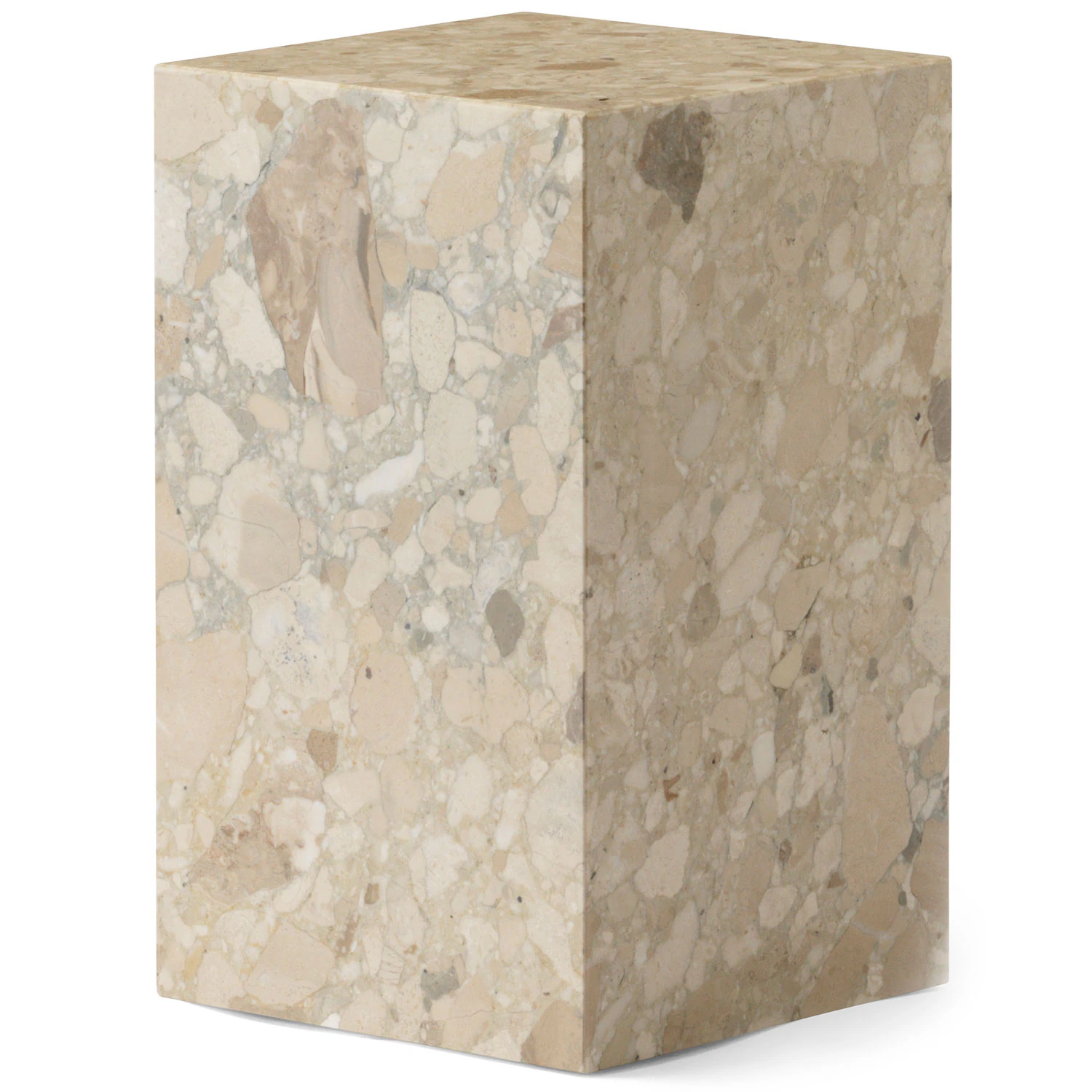 Audo Copenhagen Plinth Tall Sidobord 51x30 Cm - Sidobord & Avlastningsbord Marmor Kunis Breccia