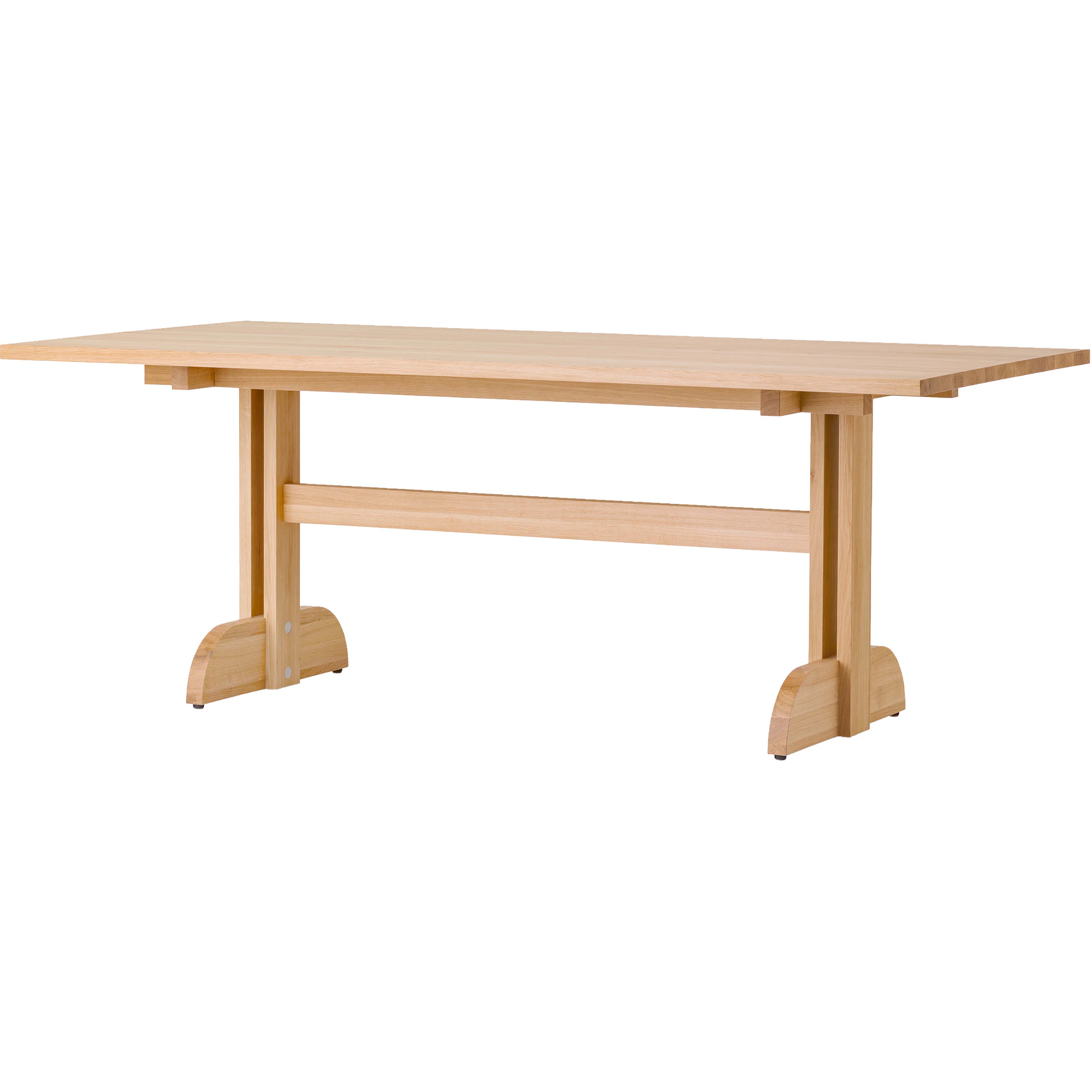 Audo Copenhagen Puffin Matbord 200x95 Cm - Matbord & Barbord St&aring;l Massiv Naturlig Ek