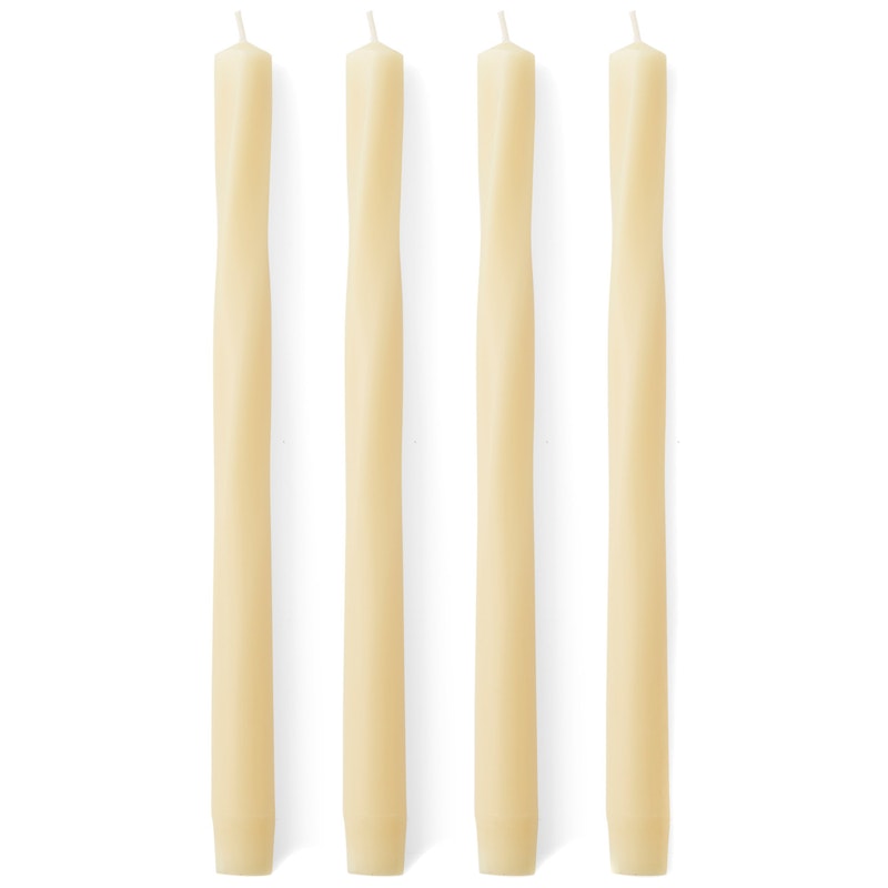 Twist Ljus 4-pack, Ivory