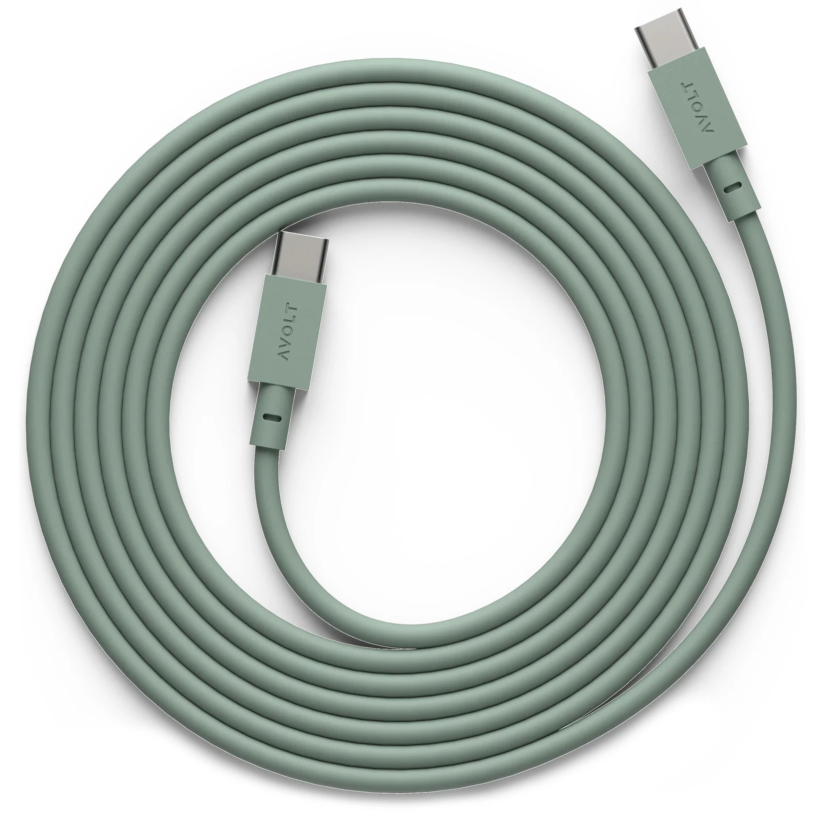 Avolt Cable 1 Laddsladd Usb-c / Usb-c 2 m - Lampsladdar & Lampupphängning Silikon Oak Green