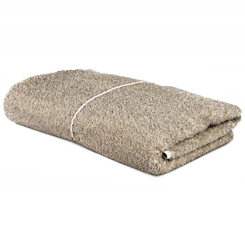 Handduk Linnefrotté 65x140 cm, Svart / Natur