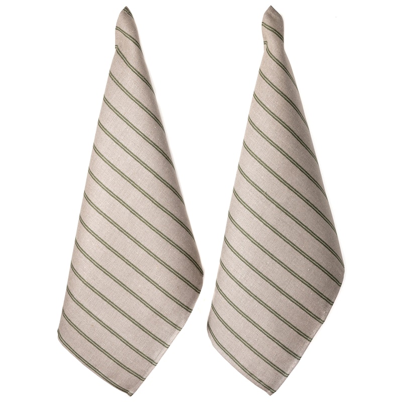 Linåker Kökshandduk 50x70 cm 2-pack, Grön