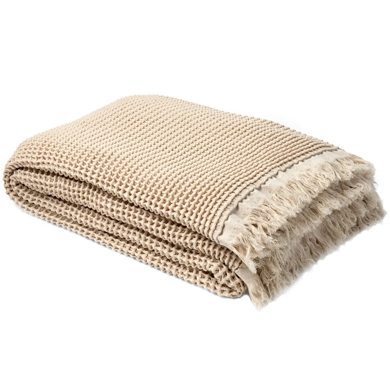 Våffla Pläd 130x200 cm, Creme