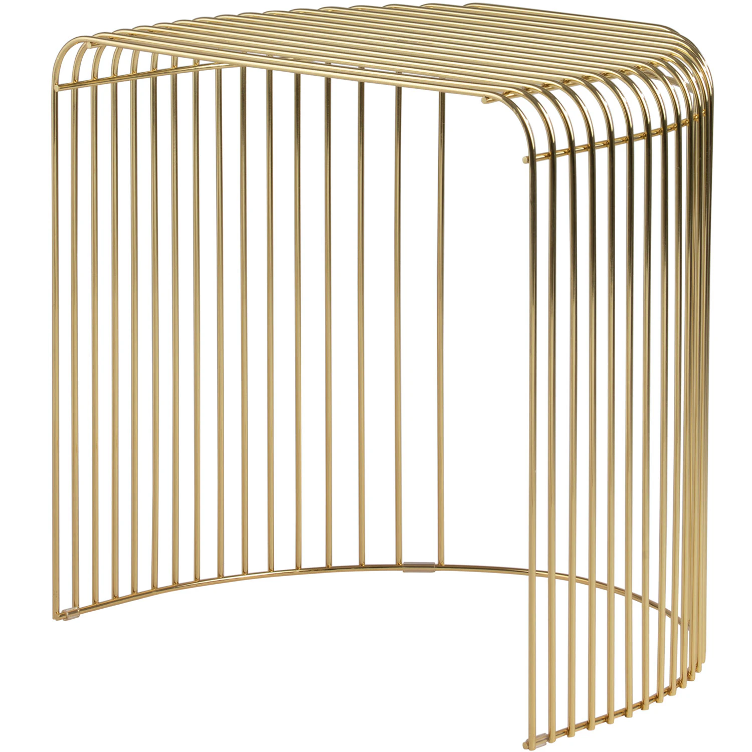 Aytm Curva Sidobord M&auml;ssingpl&auml;terat - Sidobord & Avlastningsbord St&aring;l Guld