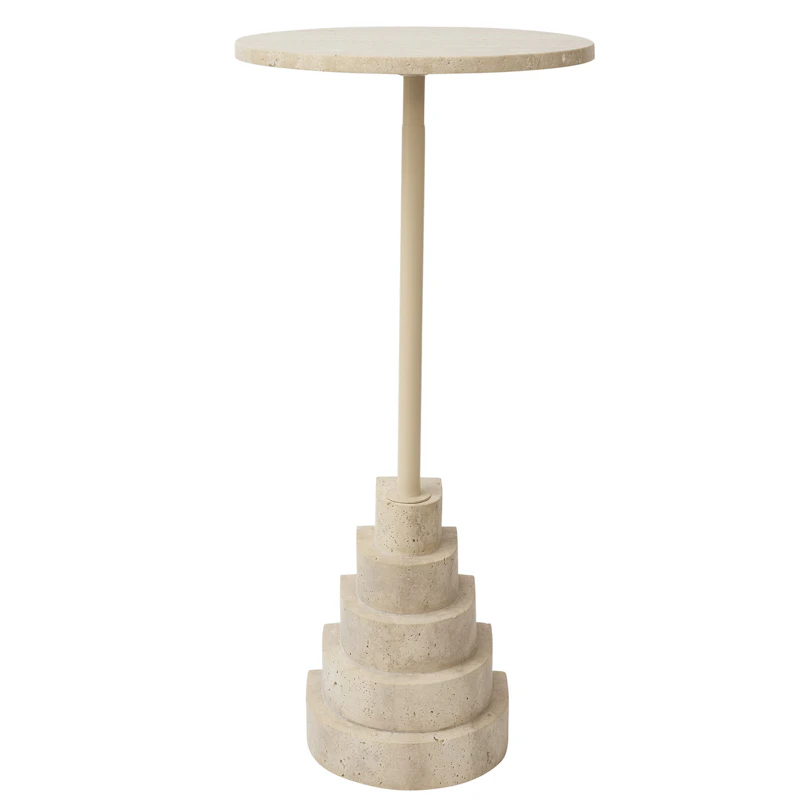 Solum Sidobord Sand/Travertin, 67 cm