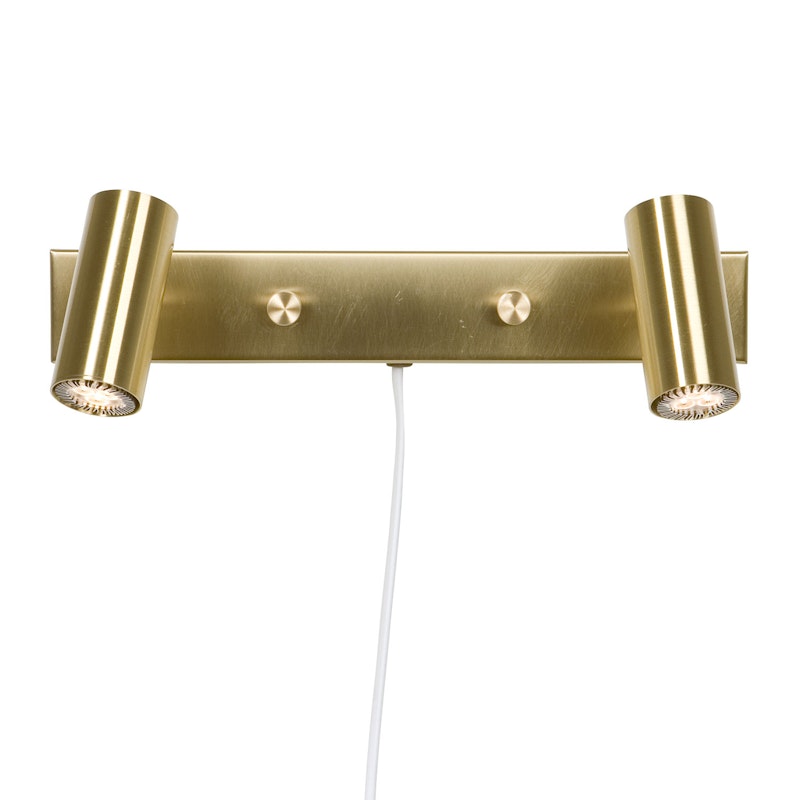 Cato Double Vägglampa, Mässing