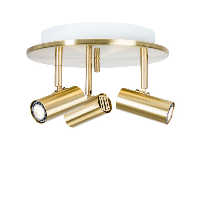 Cato Triospot Taklampa LED, Mässing
