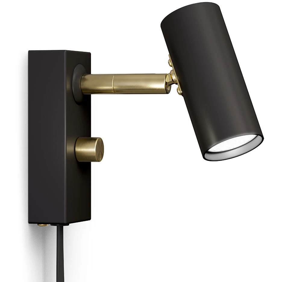 Belid Cato V&auml;gglampa Mattsvart / - V&auml;gglampor Metall M&auml;ssing