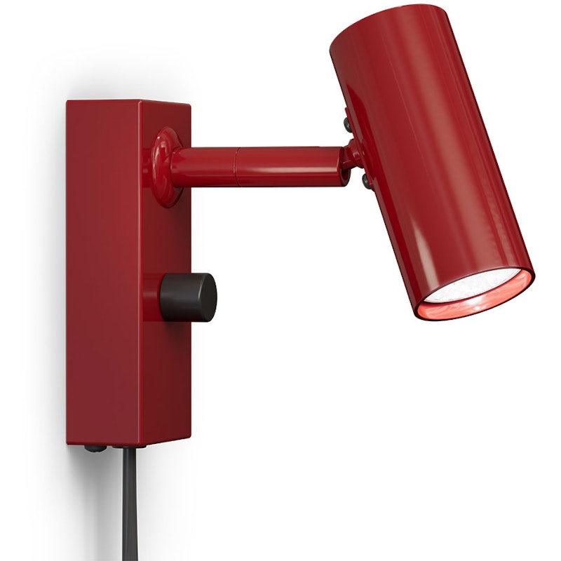 Cato Vägglampa, Rubinröd / Mattsvart