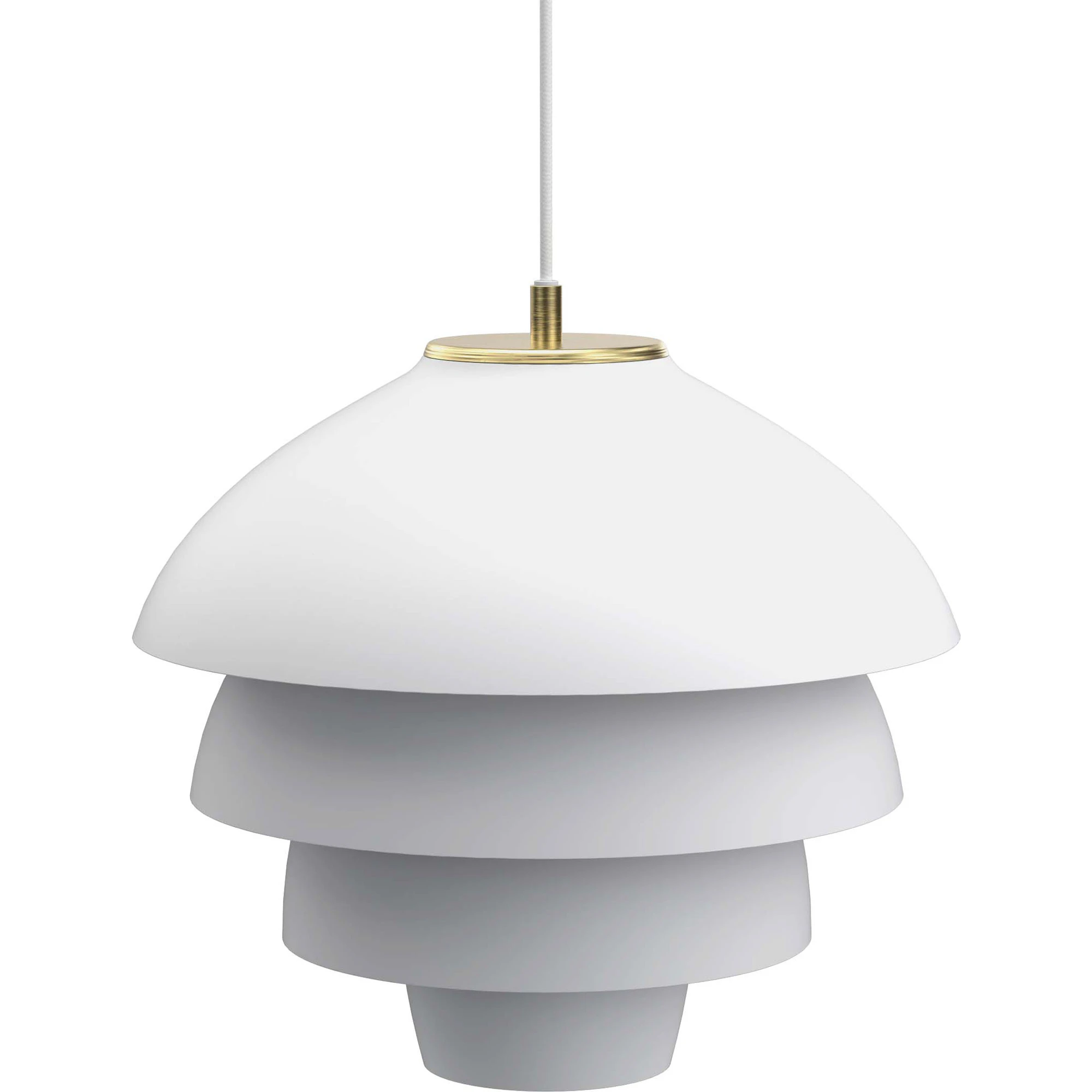 Belid Valencia Pendel Ø18 Flat White / Brass - Pendellampor Metall Mässing