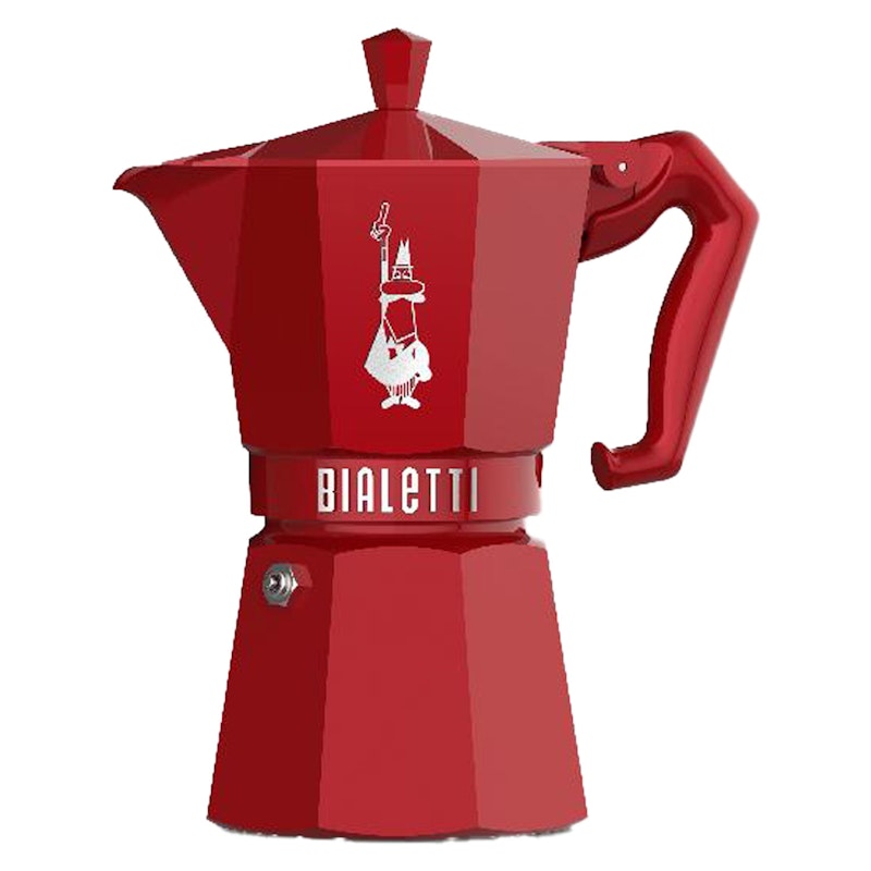 Moka Exclusive Kaffebryggare Röd, 6 Koppar
