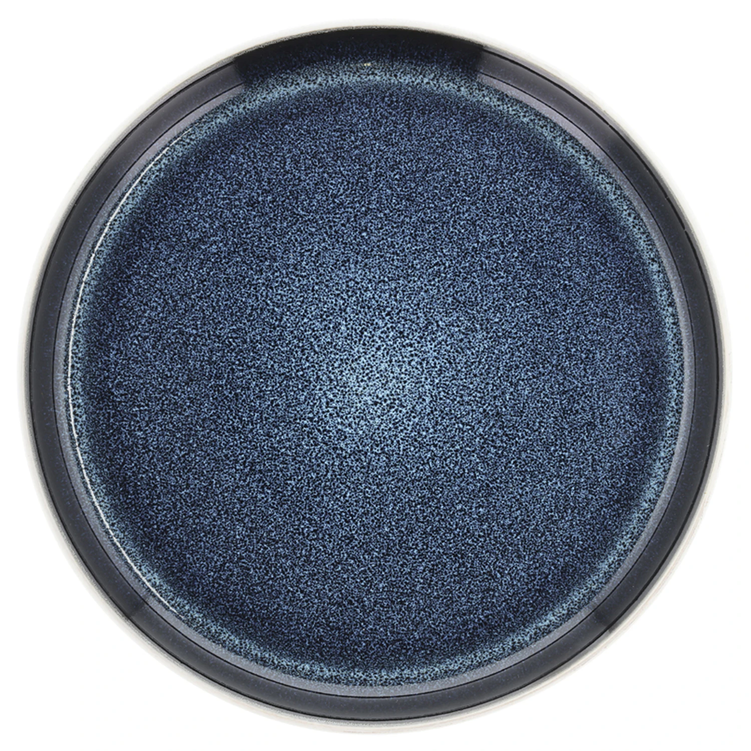 bitz gastro tallrik ø21 cm mörkblå / - stengods vit
