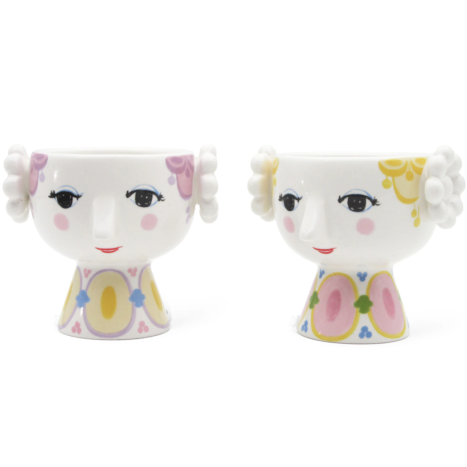 Bj&oslash;rn Wiinblad Eva Ljusstake 2-pack /lavendel - Ljusstakar Keramik Gul