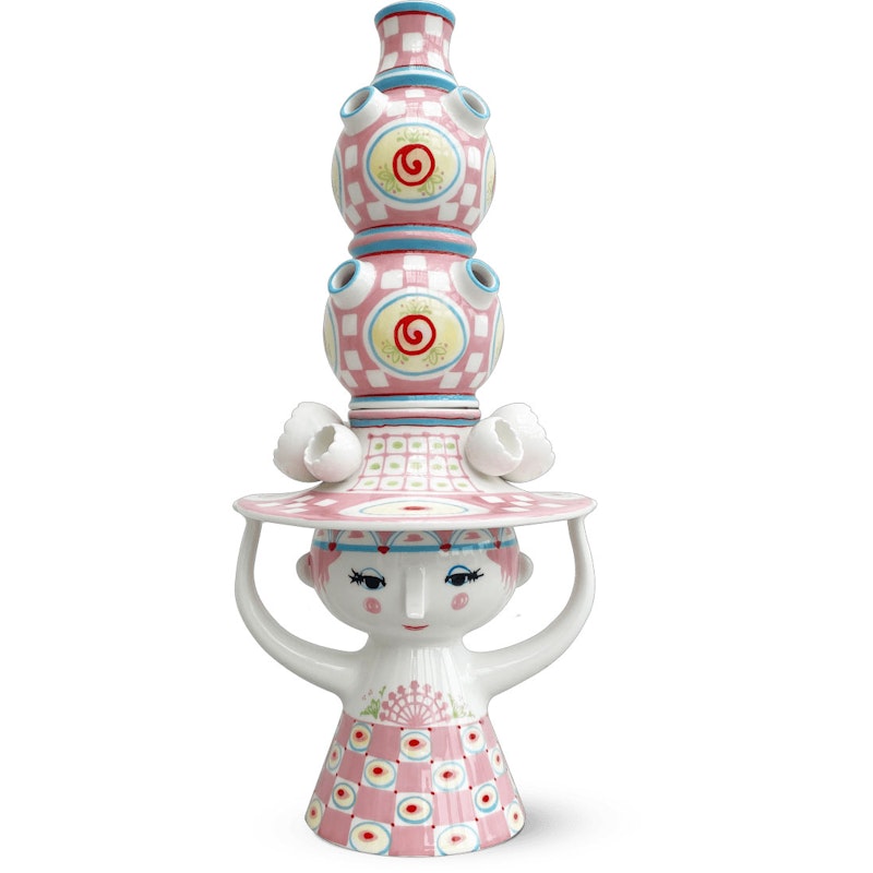 Lady with hat Vas 50 cm, Rosa