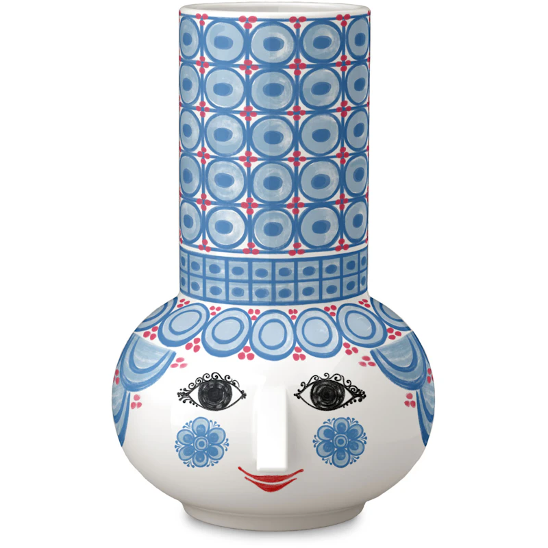 Ljusstake H14 cm, Ljusblå