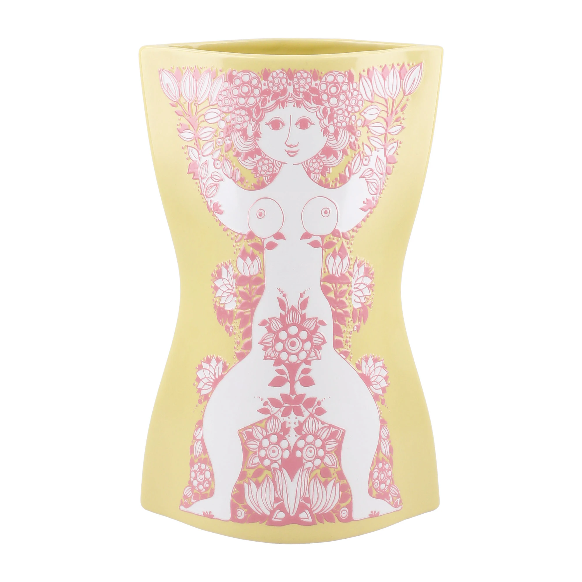 Bj&oslash;rn Wiinblad Nina Vas Gul - Vaser Keramik Rosa