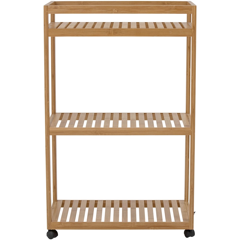 Aden Hylla Med Hjul Bambu 85x55 cm, Natur