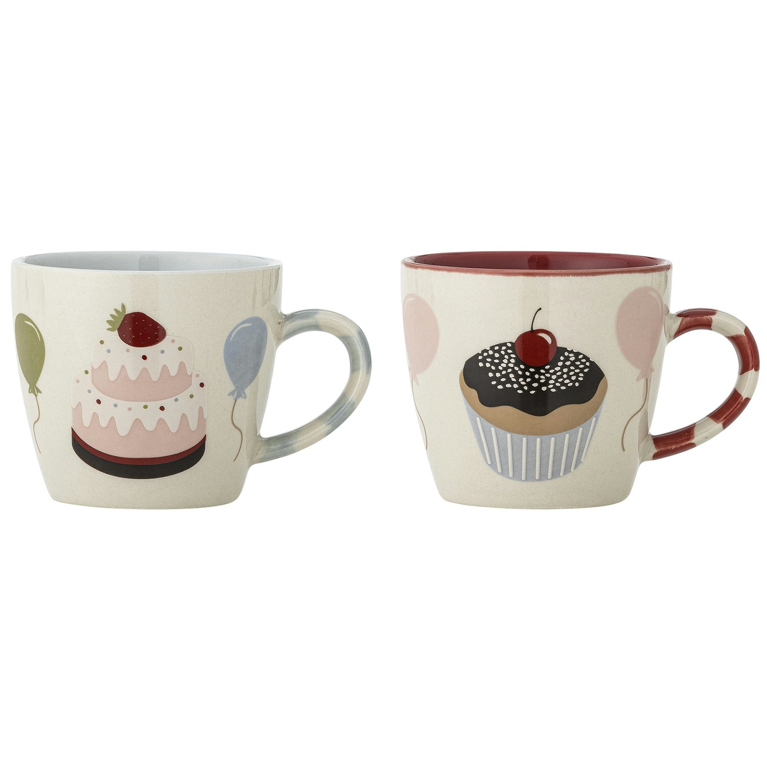 Bloomingville Darby Mugg 2-pack - Barnmuggar Stengods R&ouml;d