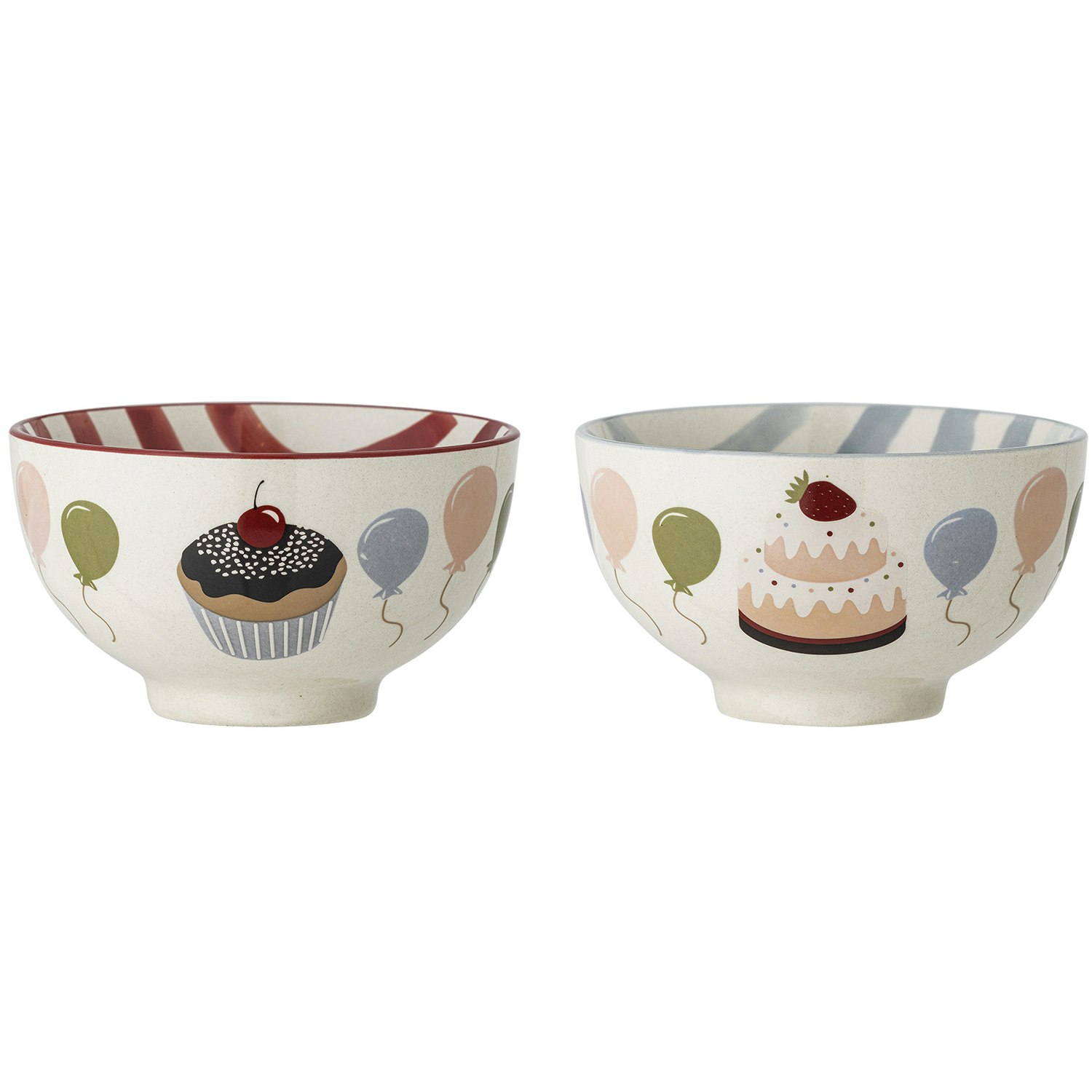 Bloomingville Darby Sk&aring;l 2-pack - Serveringssk&aring;lar Stengods Bl&aring;